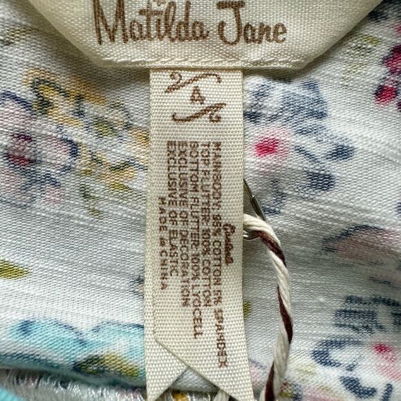 NWT Matilda Jane Enchanted Garden Floral Carlie Knit Gingham Polka Dot Top 4 - Picture 4 of 5